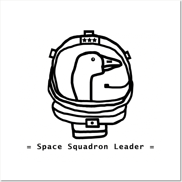 Space Astronaut Goose Portrait Drawing Wall Art by ellenhenryart